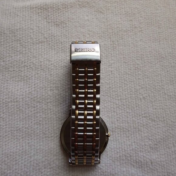 Seiko Quartz 7N42-7041 Two-Tone Day Date 36mm Original Bracelet Japan Working - Picture 4 of 7